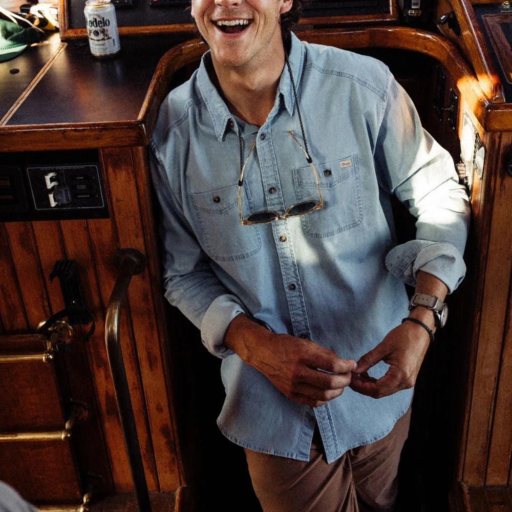 Delray Denim LS Button Up Shirt - Light Denim