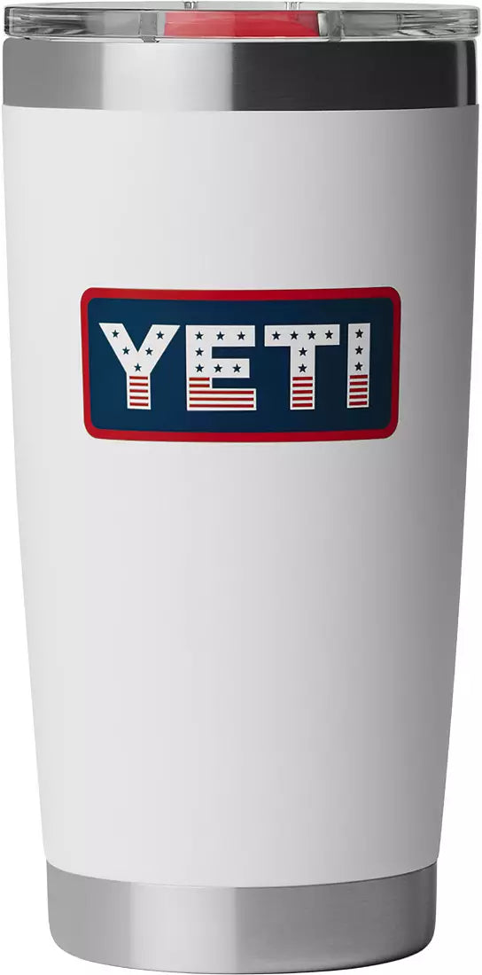 Rambler® 20 oz Tumbler - White/ Badge