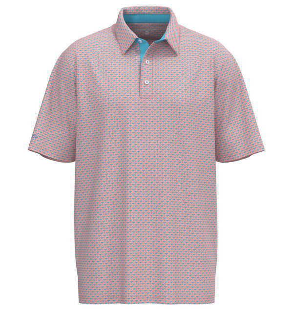 Martini Madness Printed Polo - Coral
