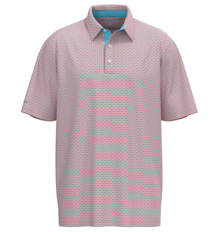 Martini Madness Printed Polo - Coral