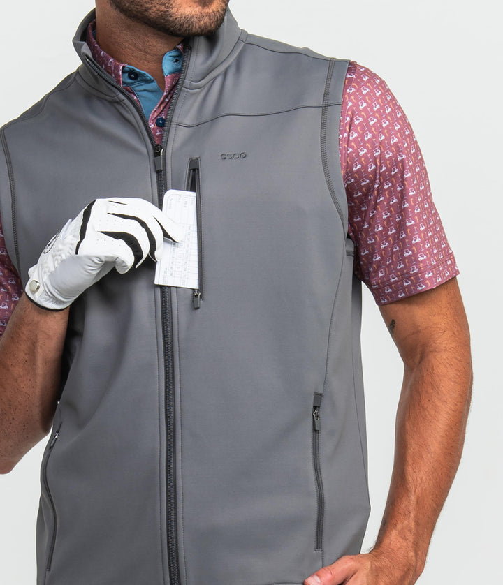 Uptown Performance Fleece Vest - Volcanic Ash