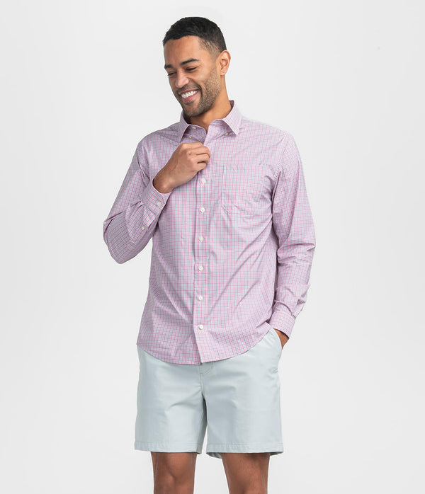 Glendale Plaid LS Button Up - Sorbet