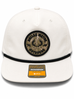 Outdoors PVC Circle Patch Hat - Bottomland - White & Black