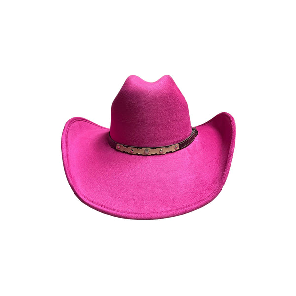 Unisex Vegan Suede Western Cowboy Hat: Dark Taupe / Medium (56-58cm)