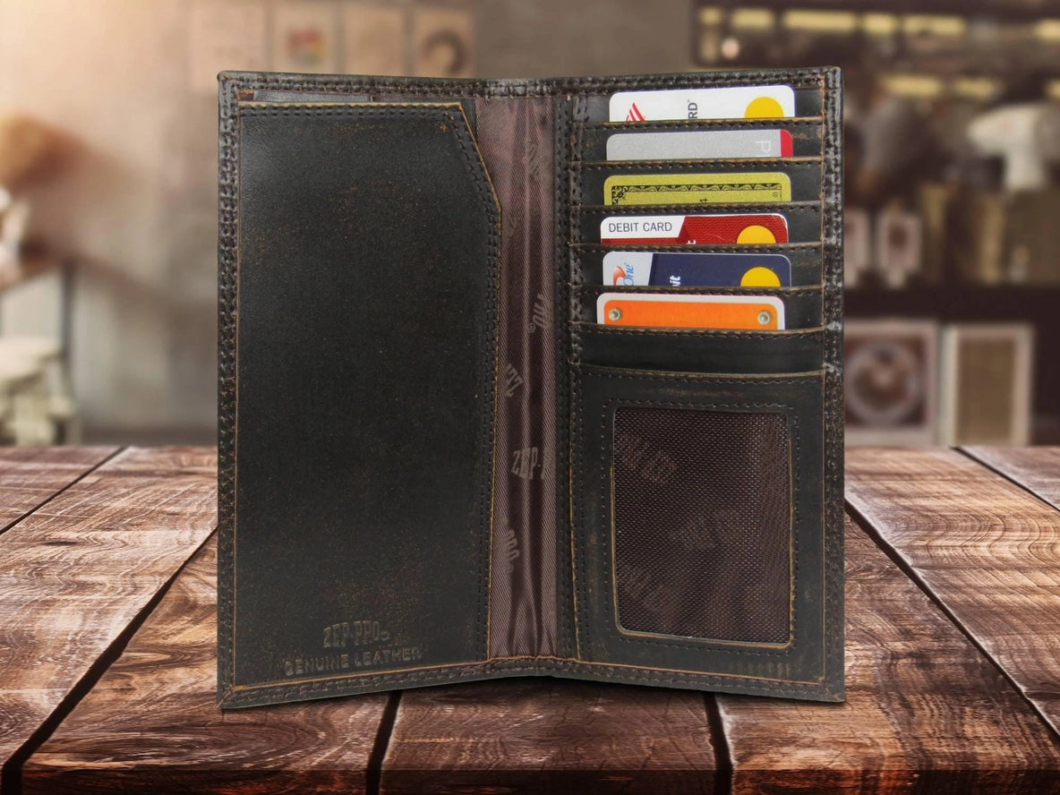 Brown Old School Camo Roper Wallet - Florida Gators Concho