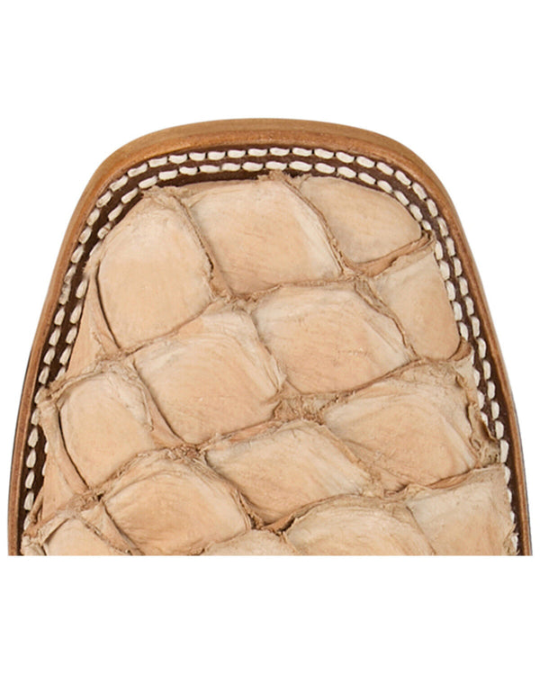 Ocean View Rustic Tan Pirarucu 11' Exotic Boot