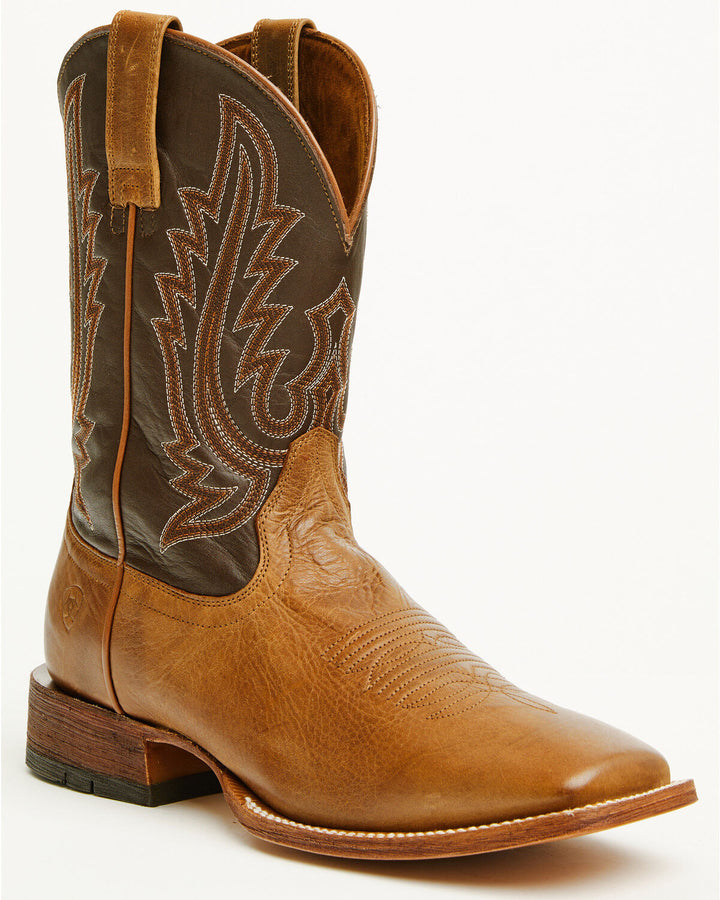 Men's Country Roads Broad Square Toe Western Boots - Tan