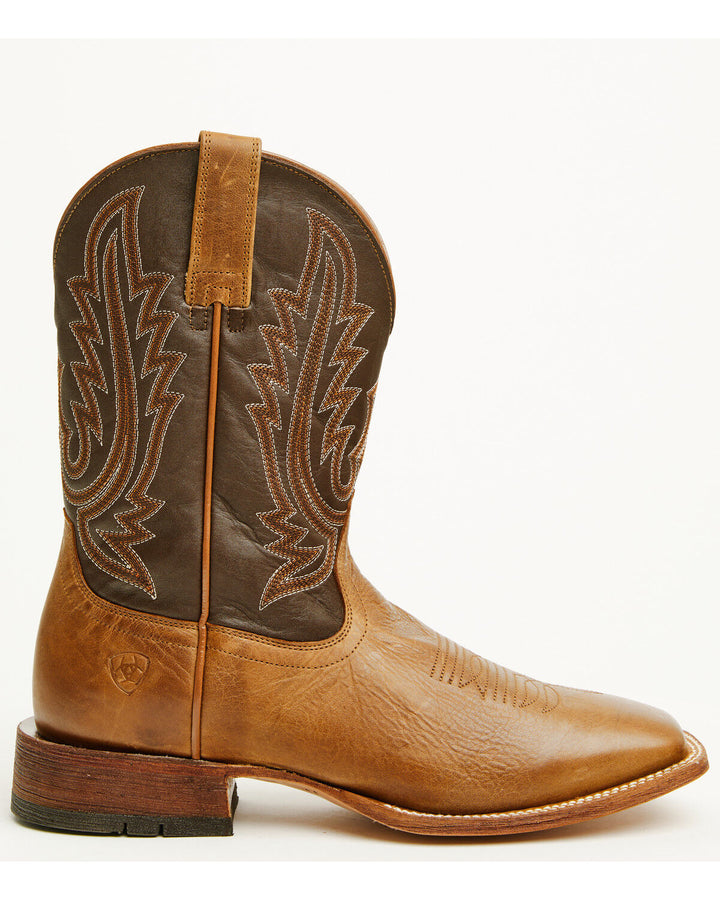 Men's Country Roads Broad Square Toe Western Boots - Tan