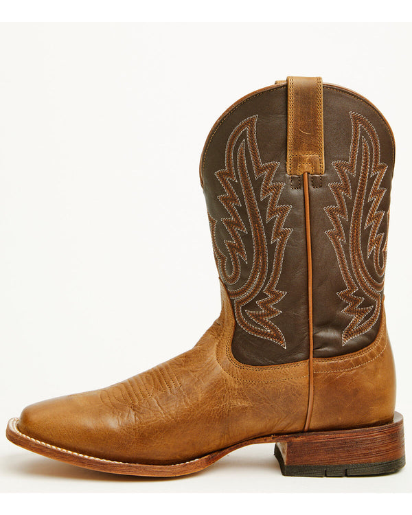 Men's Country Roads Broad Square Toe Western Boots - Tan