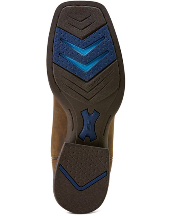 Men's Brush Creek Wide Square Toe Western Boot - Tan