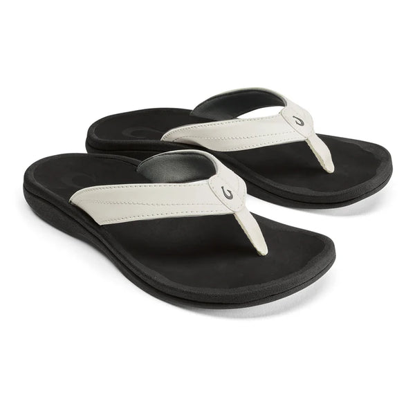 'Ohana Women's Beach Sandal  - Bright White & Black