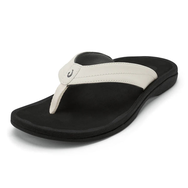 'Ohana Women's Beach Sandal  - Bright White & Black