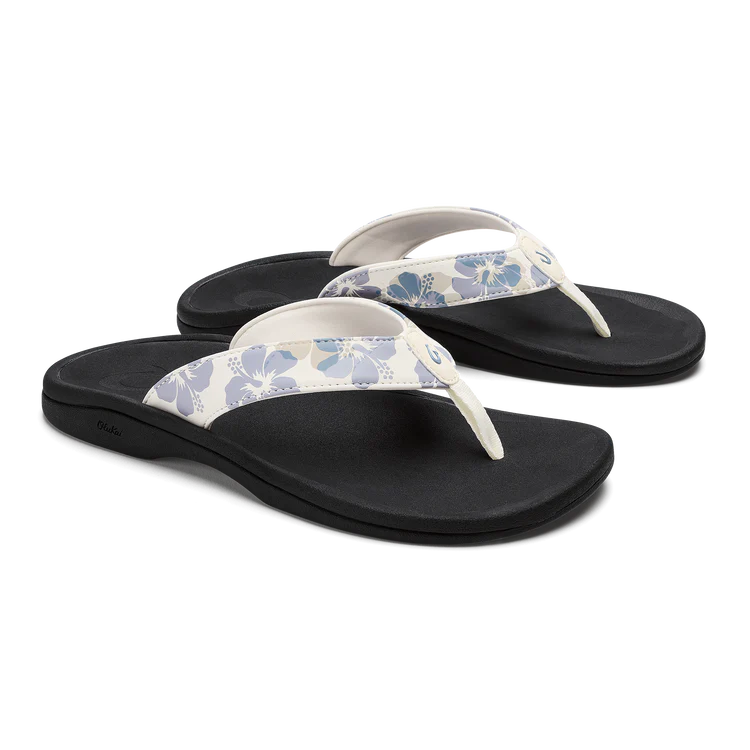 'Ohana Women's Beach Sandal  - White Sand & Pua