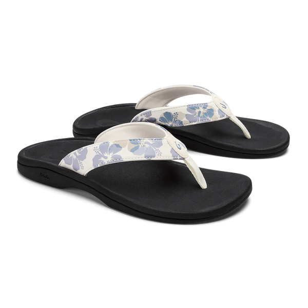 'Ohana Women's Beach Sandal  - White Sand & Pua