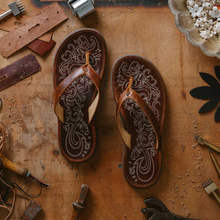 Women's Paniolo Sandal - Natural Leather