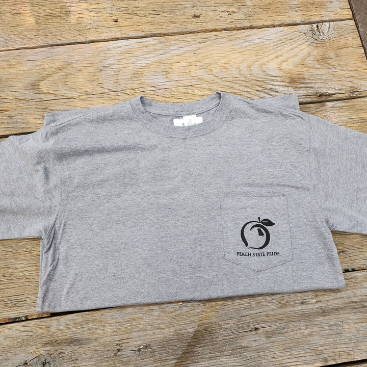 Family Owned Short Sleeve Pocket Tee- Gray