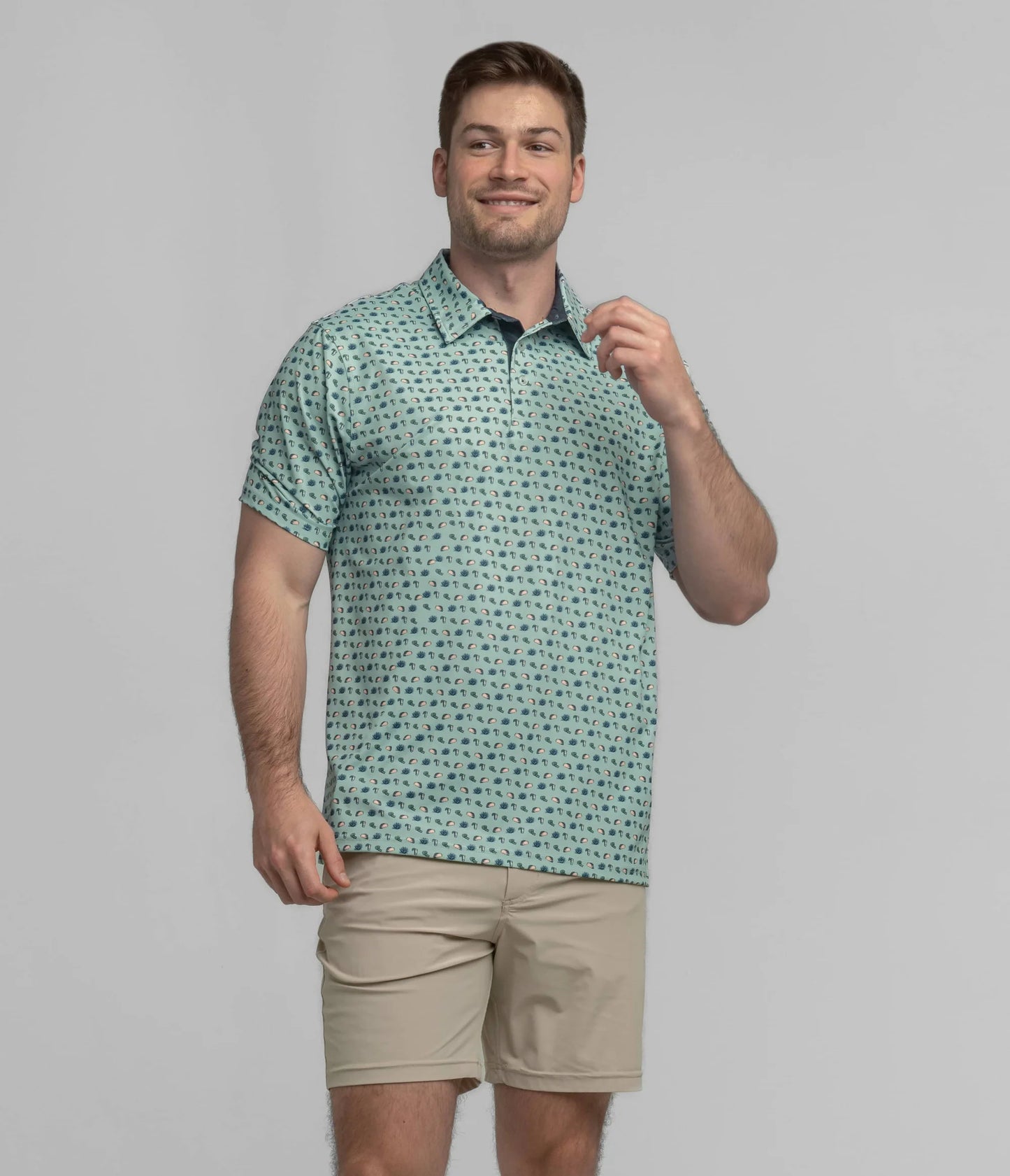 Tacos and Tequila Printed Polo