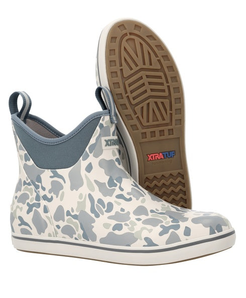 Men's 6" Ankle Deck Boot - Stormy Duck Camo