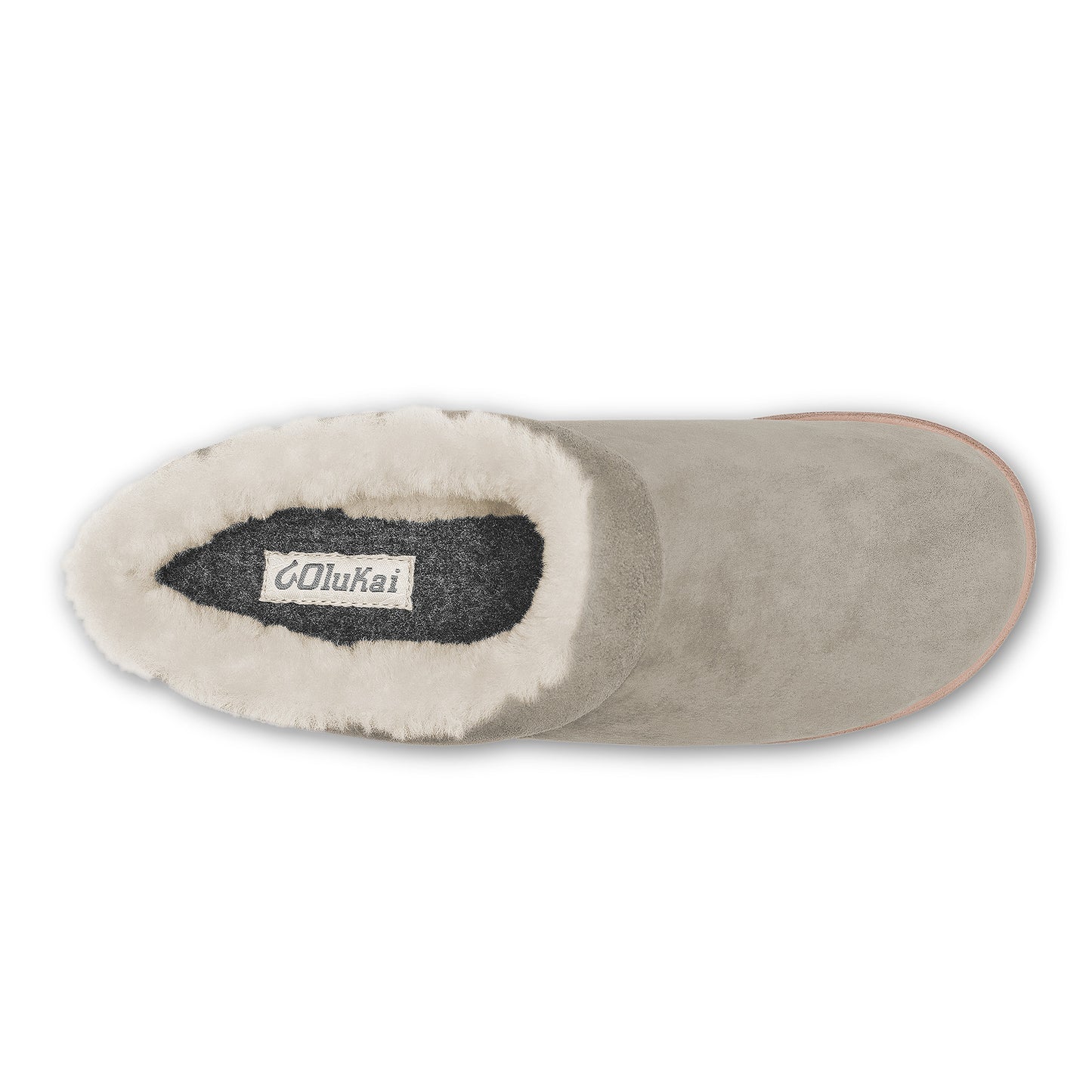 Mani Leather Mule Slipper - Taupe Grey & Golden Sand