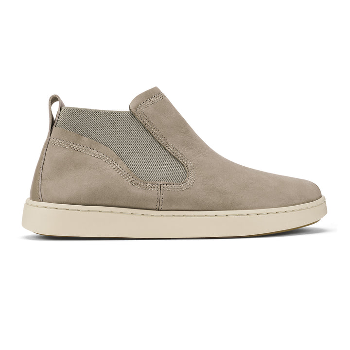 Pehuea Mid Leather Chelsea Bootie - Taupe Grey