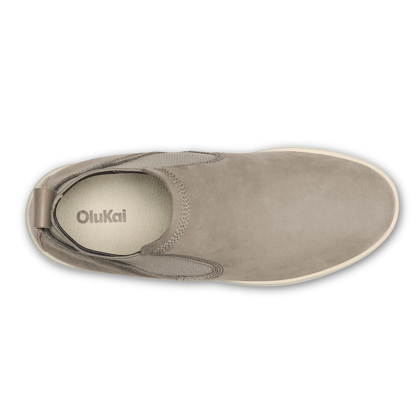 Pehuea Mid Leather Chelsea Bootie - Taupe Grey