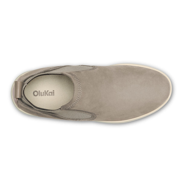 Pehuea Mid Leather Chelsea Bootie - Taupe Grey