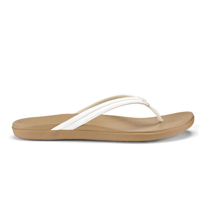 Women's Ho'opio Malua Beach Sandal - Bright White & Warm Sand