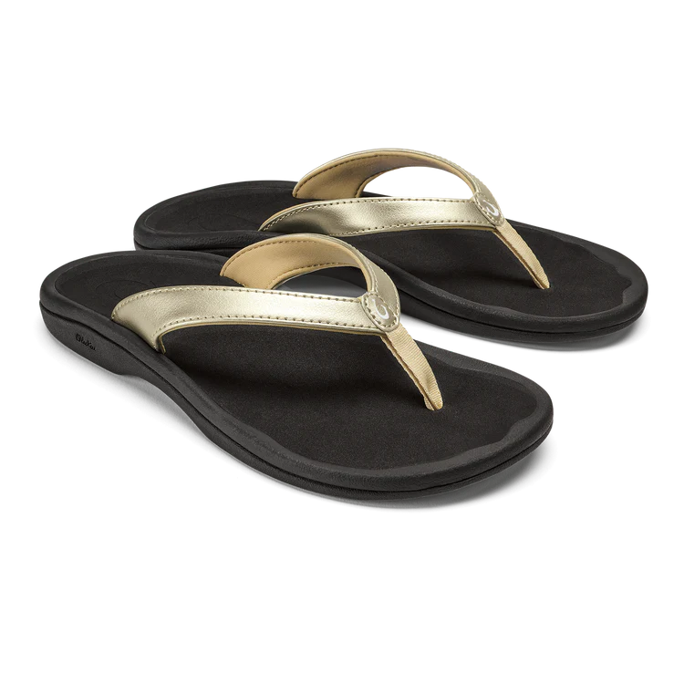 'Ohana Lahi Women's Beach Sandals - Gold & Black