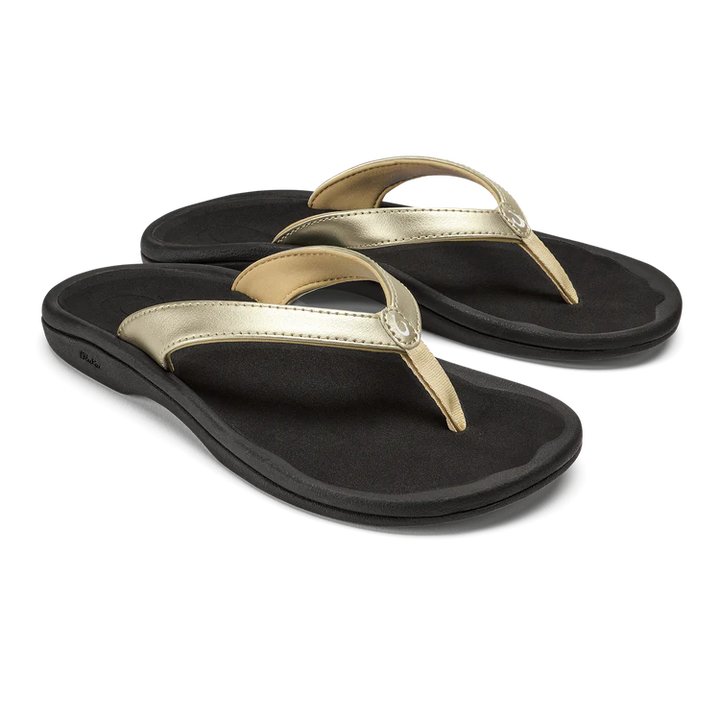 'Ohana Lahi Women's Beach Sandals - Gold & Black