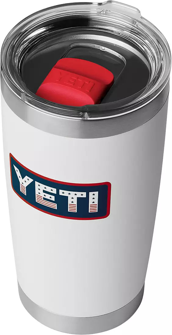 Rambler® 20 oz Tumbler - White/ Badge