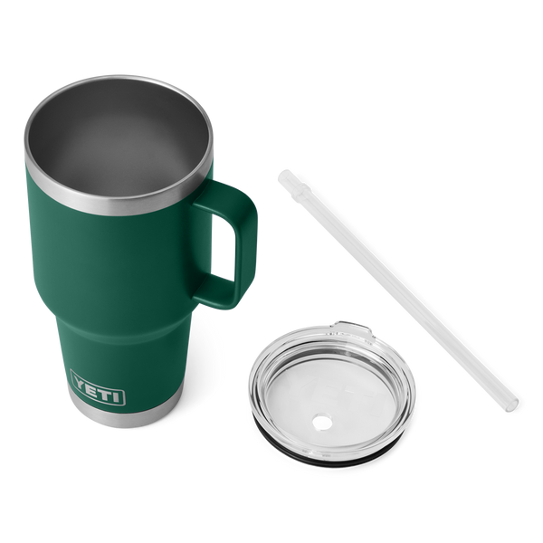 Rambler® 35 oz Straw Mug - Black Forest Green
