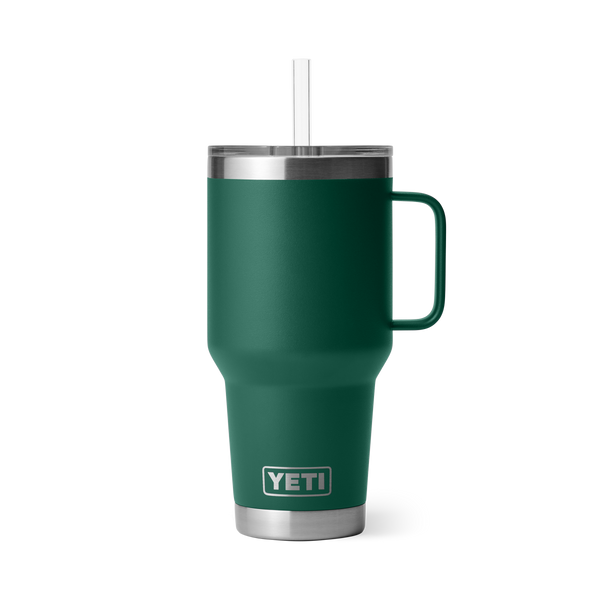 Rambler® 35 oz Straw Mug - Black Forest Green