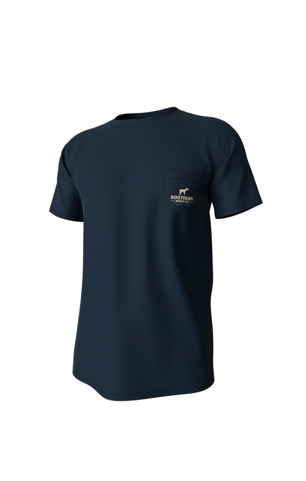 Youth Camo Logo Short Sleeve Pocket Tee - Midnight Navy