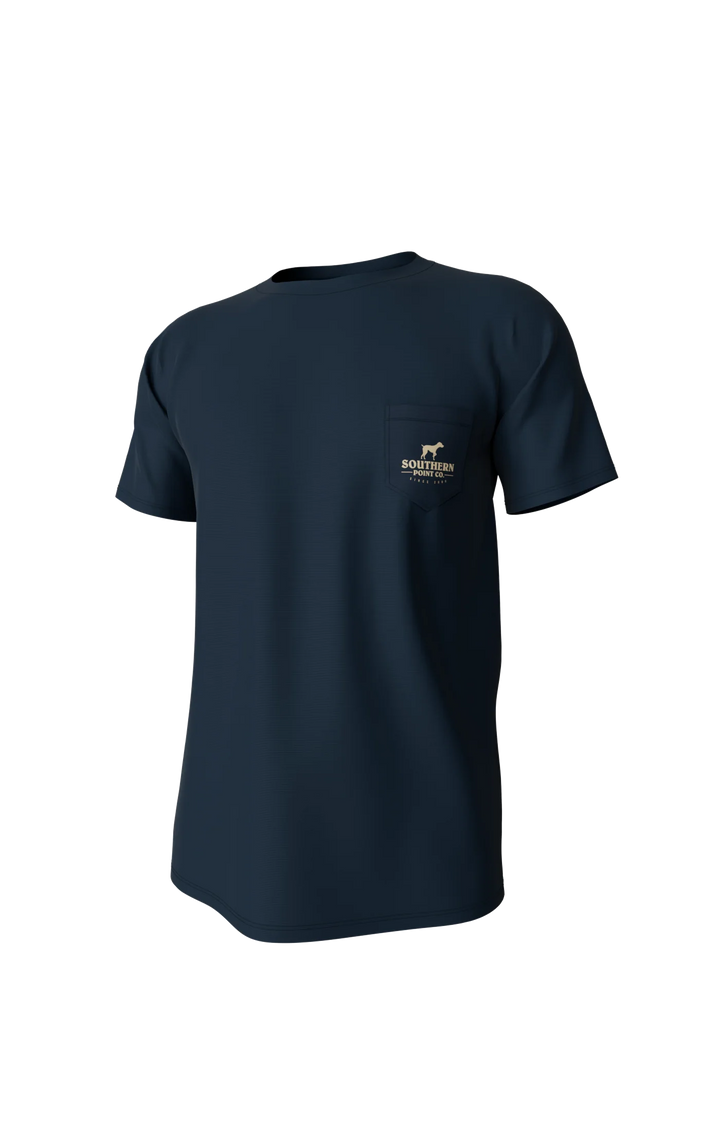Youth Camo Logo Short Sleeve Pocket Tee - Midnight Navy