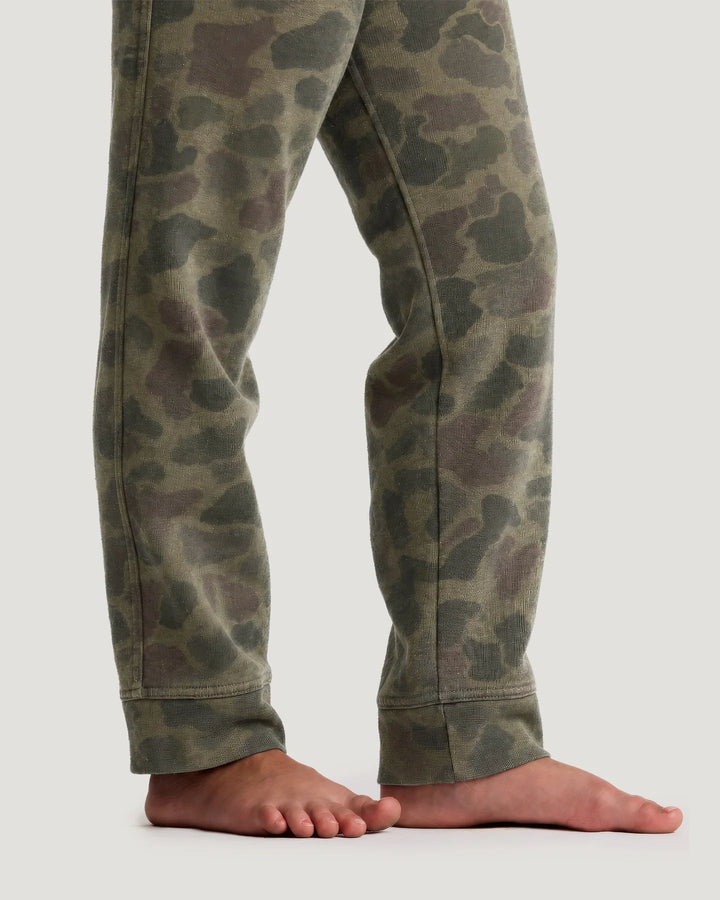 Youth Fleece Jogger - Vintage Camo Oil Green