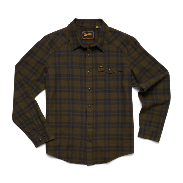 La Grange Lightweight Flannel - Cohen Plaid - Dark Olive