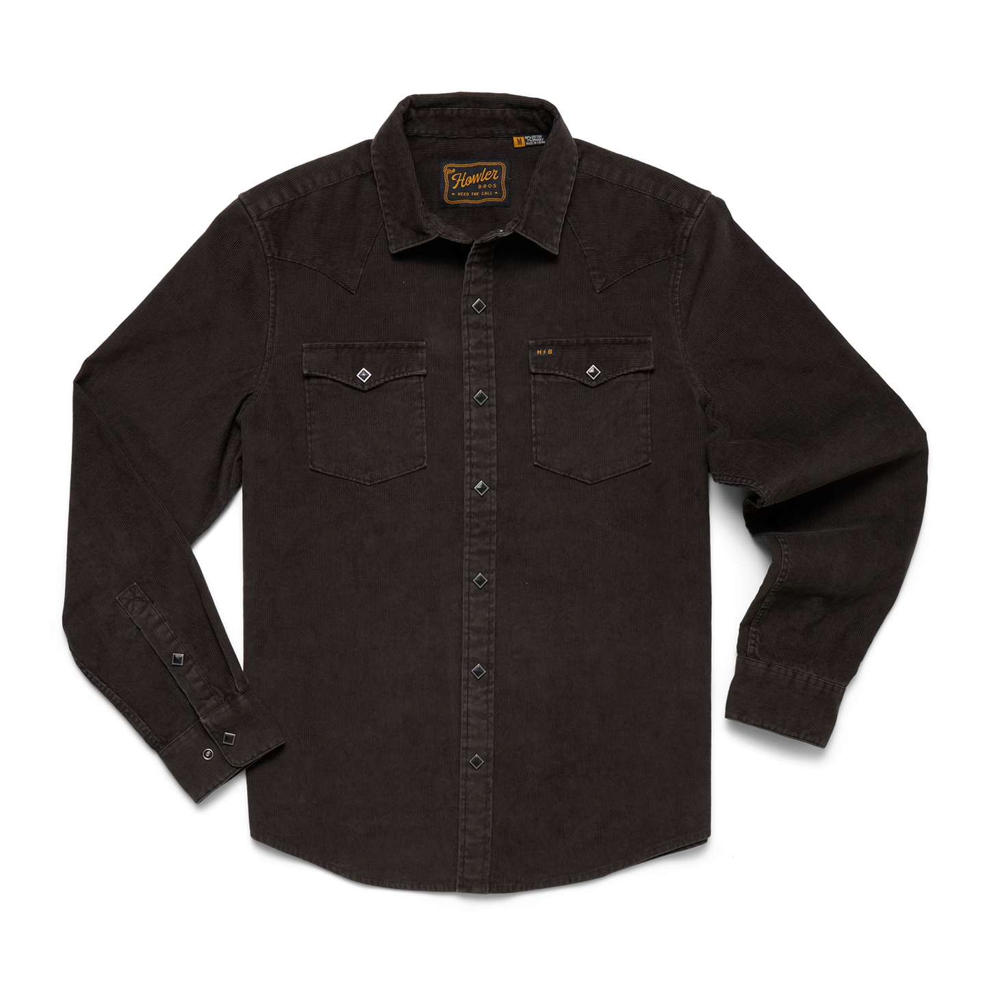 Banning Corduroy Snapshirt - Antique Black