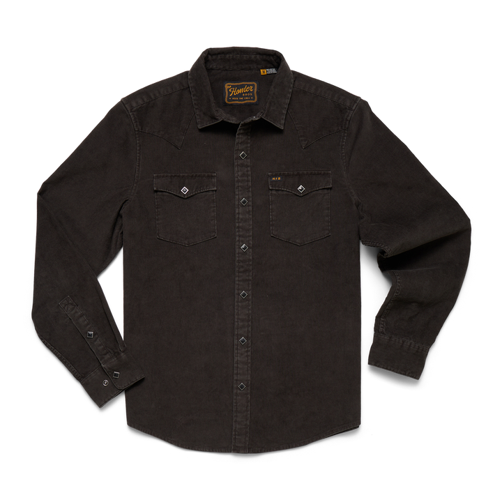 Banning Corduroy Snapshirt - Antique Black