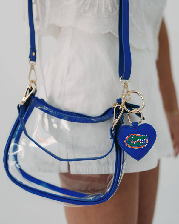 Florida Gators Clara Clear Purse – Stadium Bag with Heart Charm