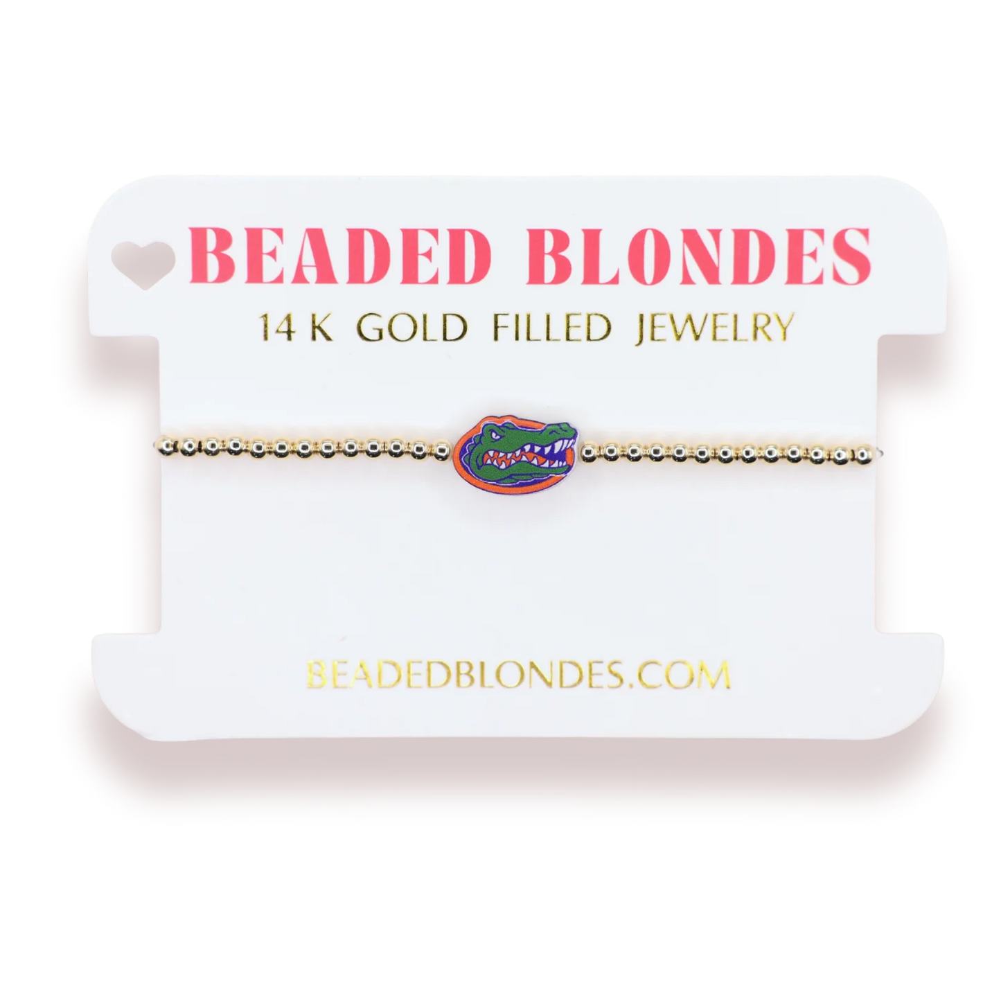 Florida Logo Bracelet On Gold