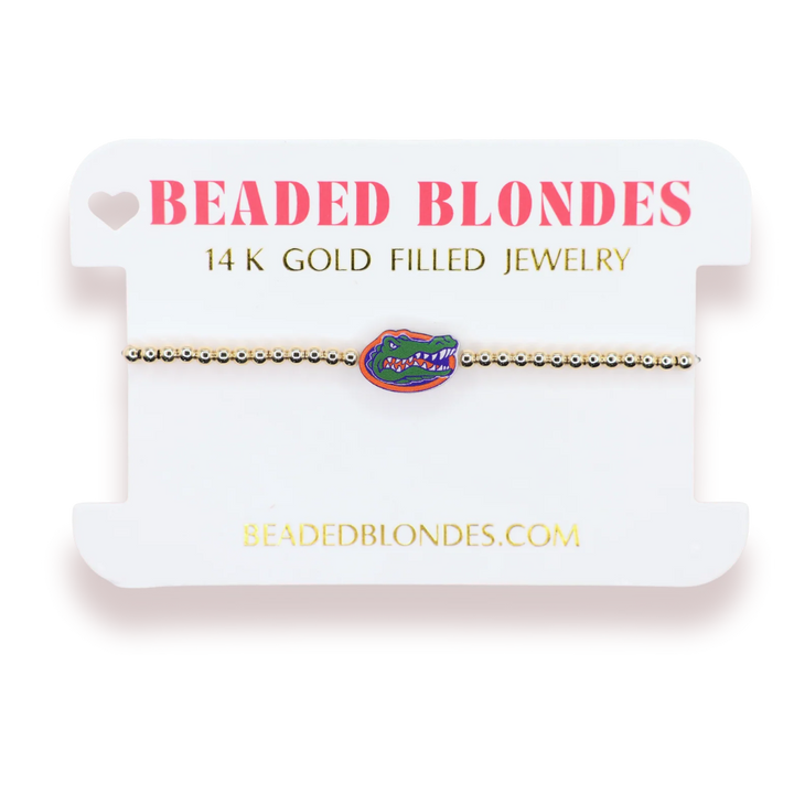 Florida Logo Bracelet On Gold