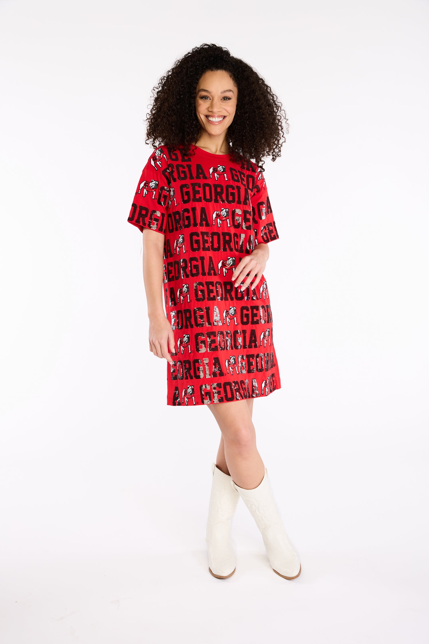 Sequin Repeat T-Shirt Dress Sequin Repeat T-Shirt Dress