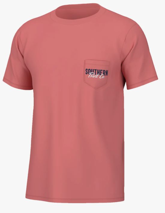 Retro Sunset Short Sleeve Tee- Cranberry
