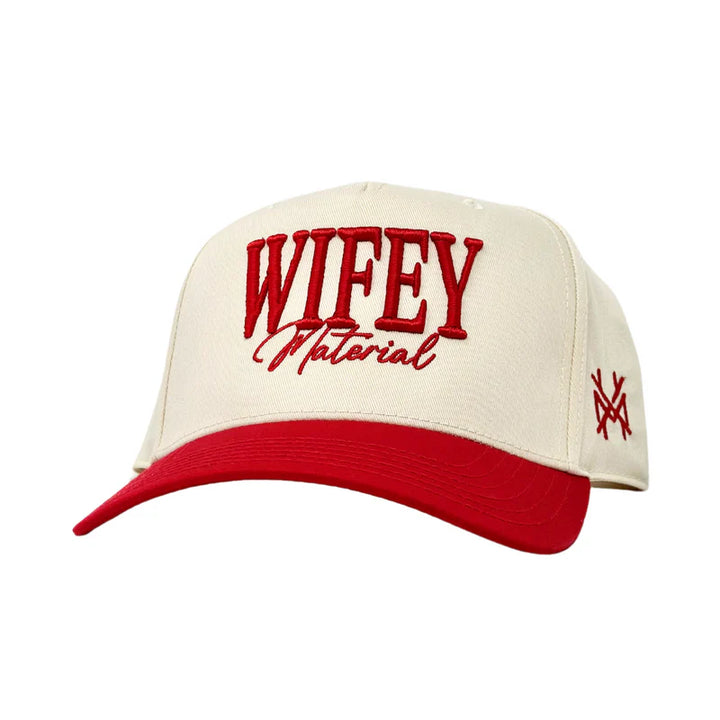 MHC Wifey Material Trucker Hat - Retro Red/White