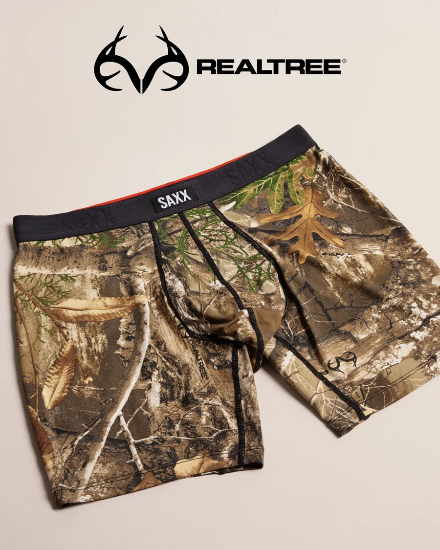 Vibe Xtra Soft Comfort Everyday Boxer Brief 6" - Realtree Edge