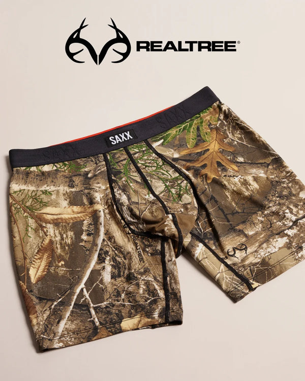 Vibe Xtra Soft Comfort Everyday Boxer Brief 6" - Realtree Edge