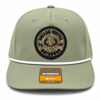 Outdoors PVC Circle Patch Hat - Bottomland - Sage & White