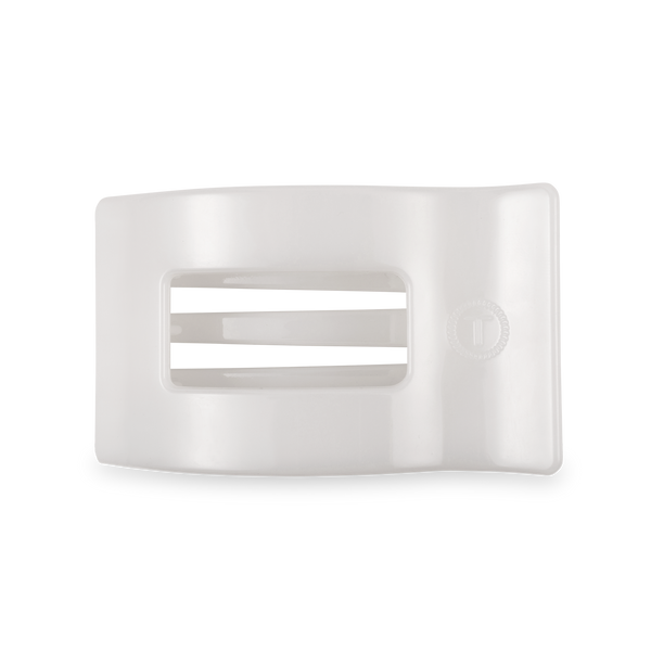 Flat Rectangle Hair Clip | Medium | Coconut White