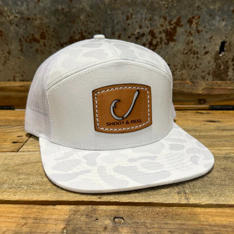 Hook Patch Flat Bill - Old School Sneaux & White