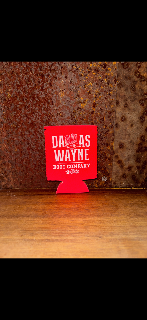 Dallas Wayne Cowgirl Boot Logo Koozie
